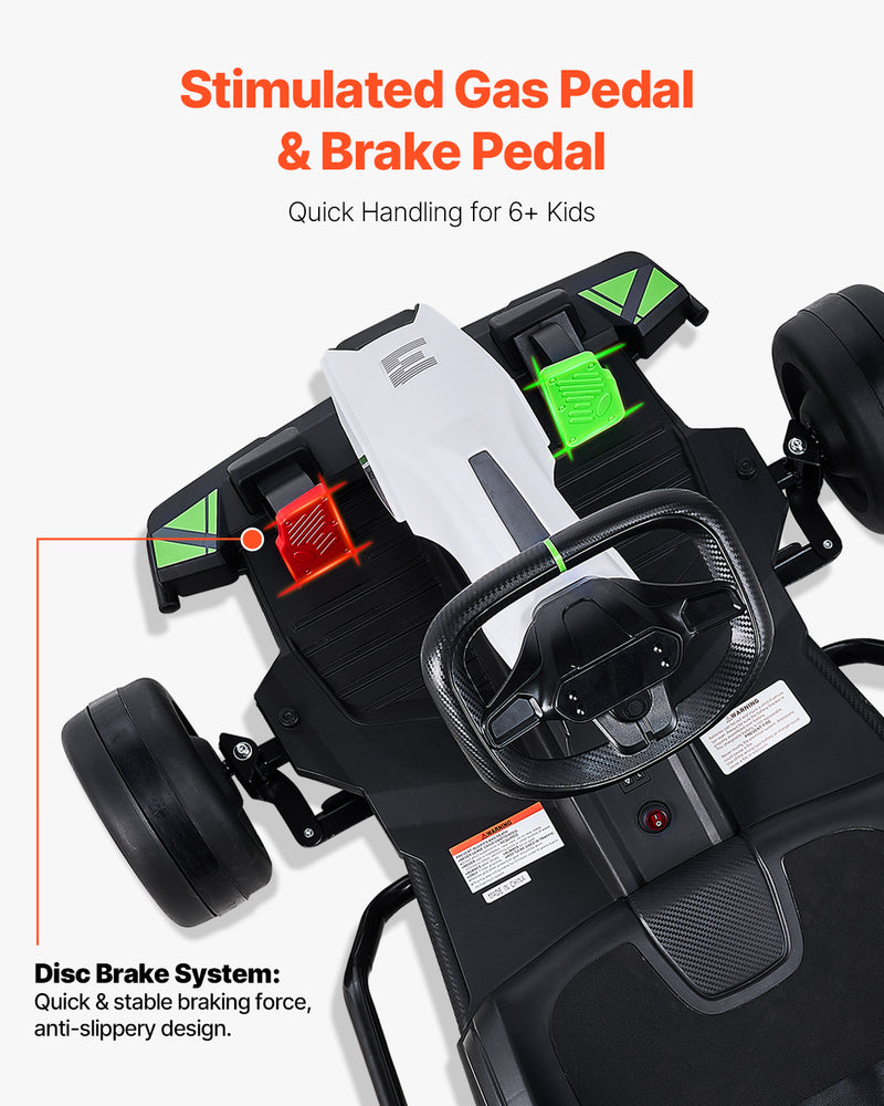 Dual-Mode Pedal and Electric Go-Kart for Kids Ages 2-12 High-Speed Outdoor Ride-On Toy Magic Cars 16