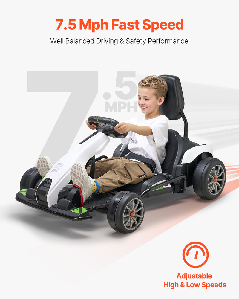 Dual-Mode Pedal and Electric Go-Kart for Kids Ages 2-12 High-Speed Outdoor Ride-On Toy Magic Cars 17