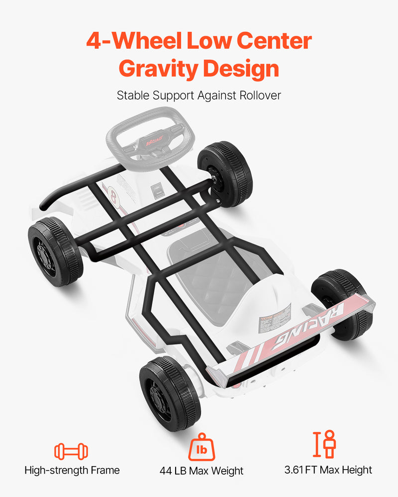Dual-Mode Pedal and Electric Go-Kart for Kids Ages 2-12 High-Speed Outdoor Ride-On Toy Magic Cars 1