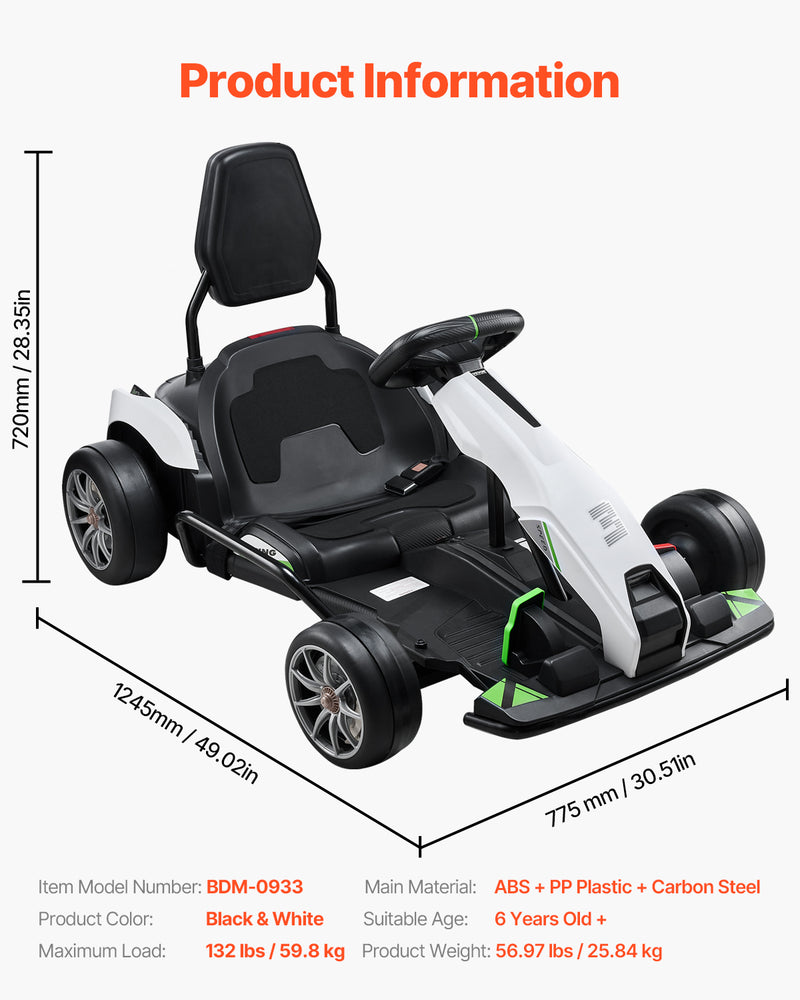 Dual-Mode Pedal and Electric Go-Kart for Kids Ages 2-12 High-Speed Outdoor Ride-On Toy Magic Cars 20