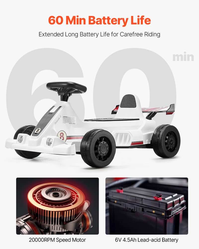 Dual-Mode Pedal and Electric Go-Kart for Kids Ages 2-12 High-Speed Outdoor Ride-On Toy Magic Cars 4