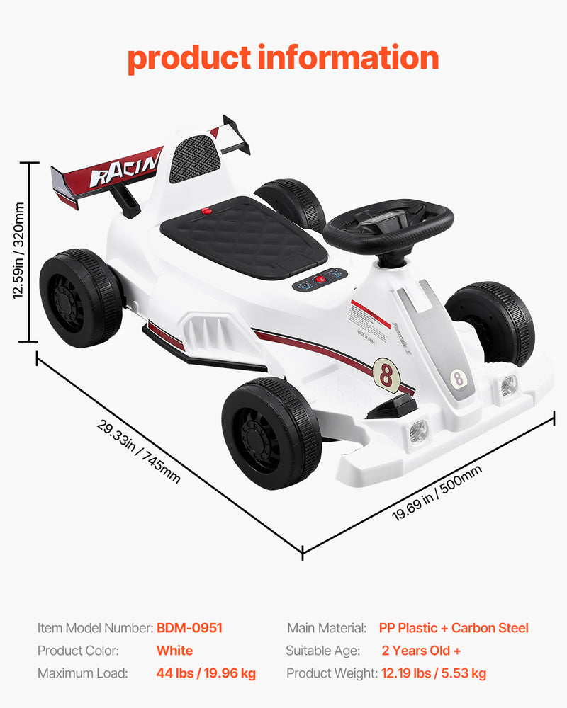 Dual-Mode Pedal and Electric Go-Kart for Kids Ages 2-12 High-Speed Outdoor Ride-On Toy Magic Cars 6