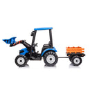 Kids' Pedal Tractor with Functional Loader and Backhoe Ride-On Toy Magic Cars 12
