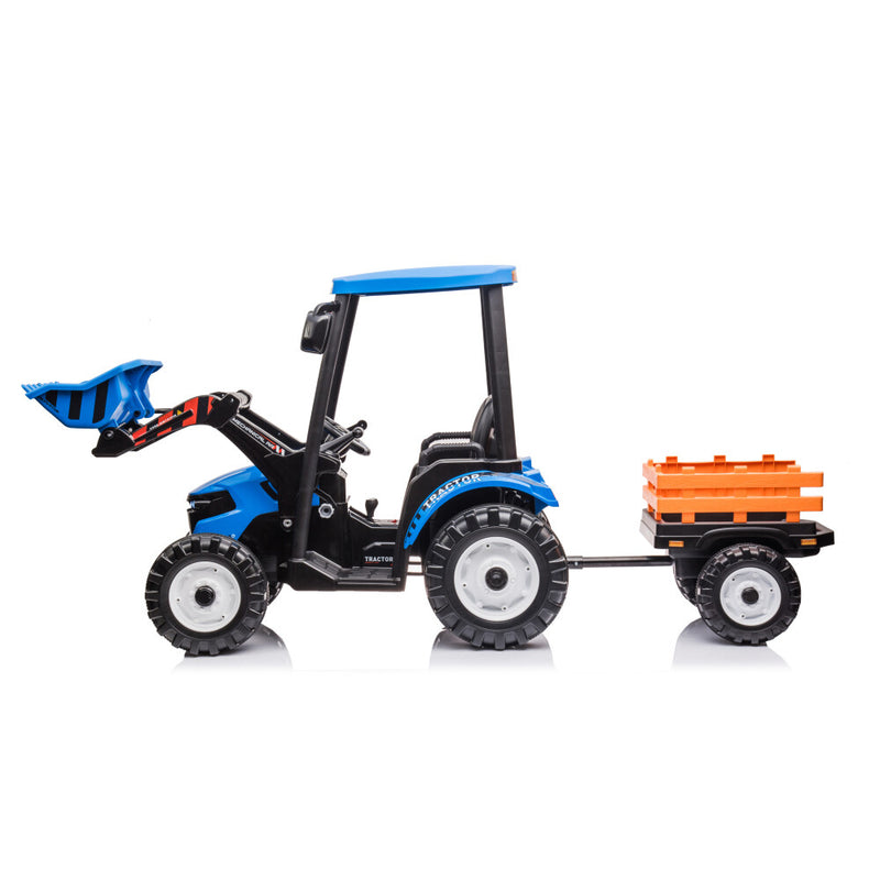 Kids' Pedal Tractor Ride-On Toy with Working Loader and Backhoe Digger Magic Cars 12