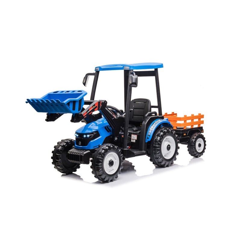 Kids' Pedal Tractor Ride-On Toy with Working Loader and Backhoe Digger Magic Cars 13