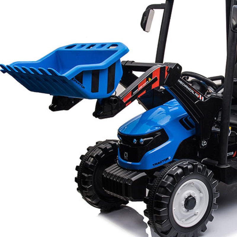 Kids' Pedal Tractor Ride-On Toy with Working Loader and Backhoe Digger Magic Cars 15
