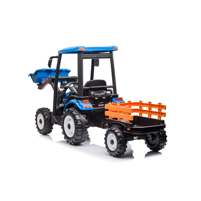 Kids' Pedal Tractor Ride-On Toy with Working Loader and Backhoe Digger Magic Cars 1
