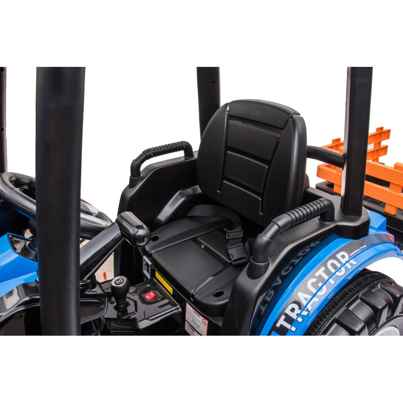 Kids' Pedal Tractor Ride-On Toy with Working Loader and Backhoe Digger Magic Cars 7