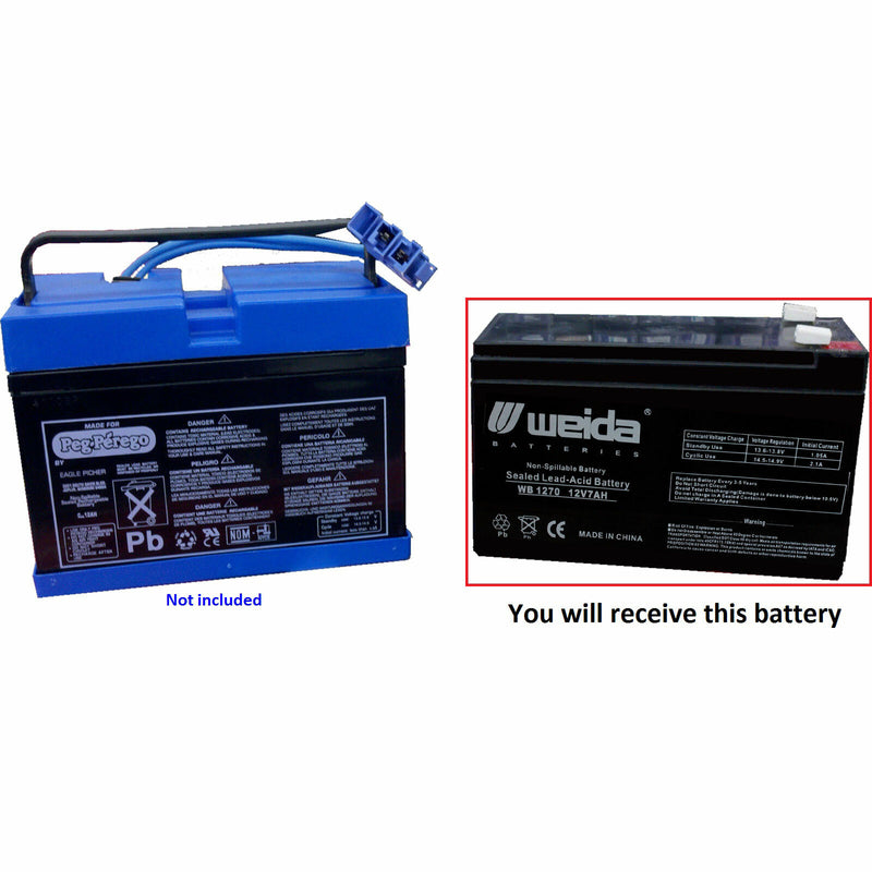 12V Slim Replacement Battery 7Ah-8Ah for Peg-Perego Vehicles Magic Cars Variant 0