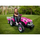 12V Pink Ride-On Tractor with Trailer Powered Case IH Magnum Magic Cars 2