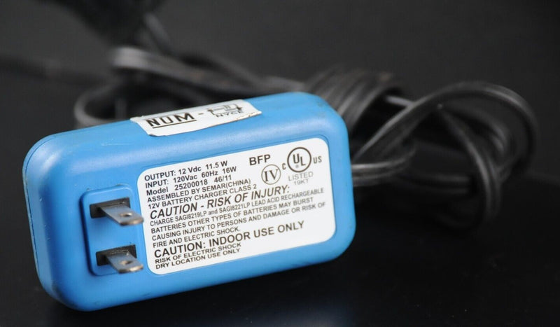 12V DC Battery Charger for Peg-Perego Ride-On Vehicles Model 25200018 OEM Magic Cars 4