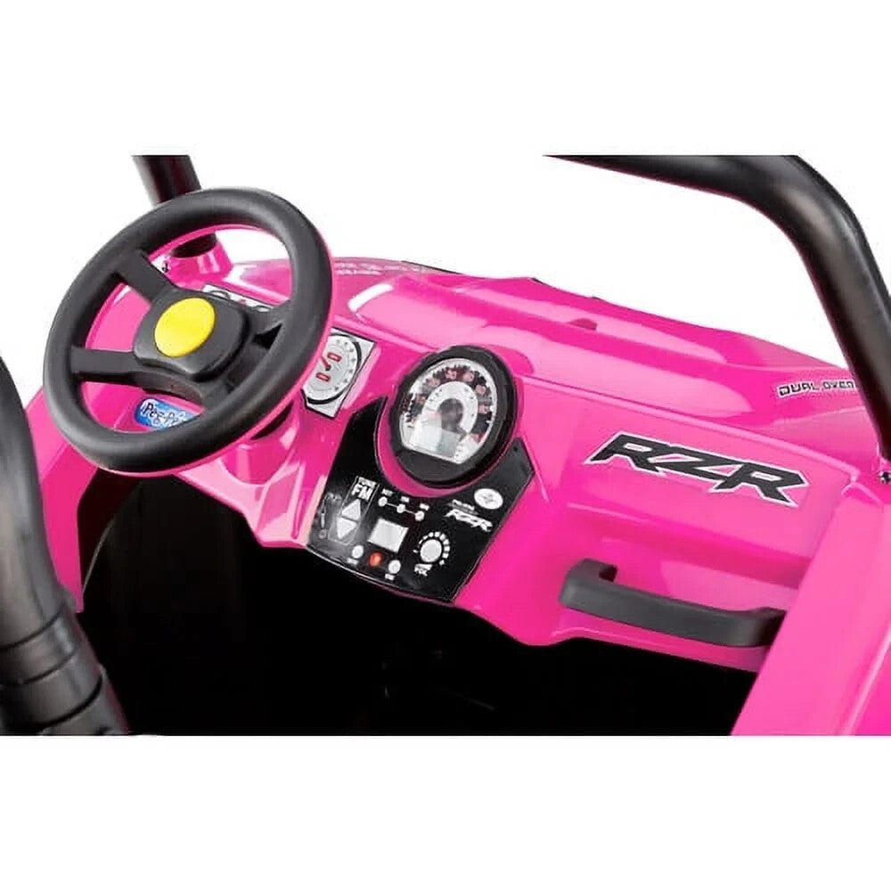 12V Polaris RZR 900 Pink Powered Ride-On Vehicle for Kids