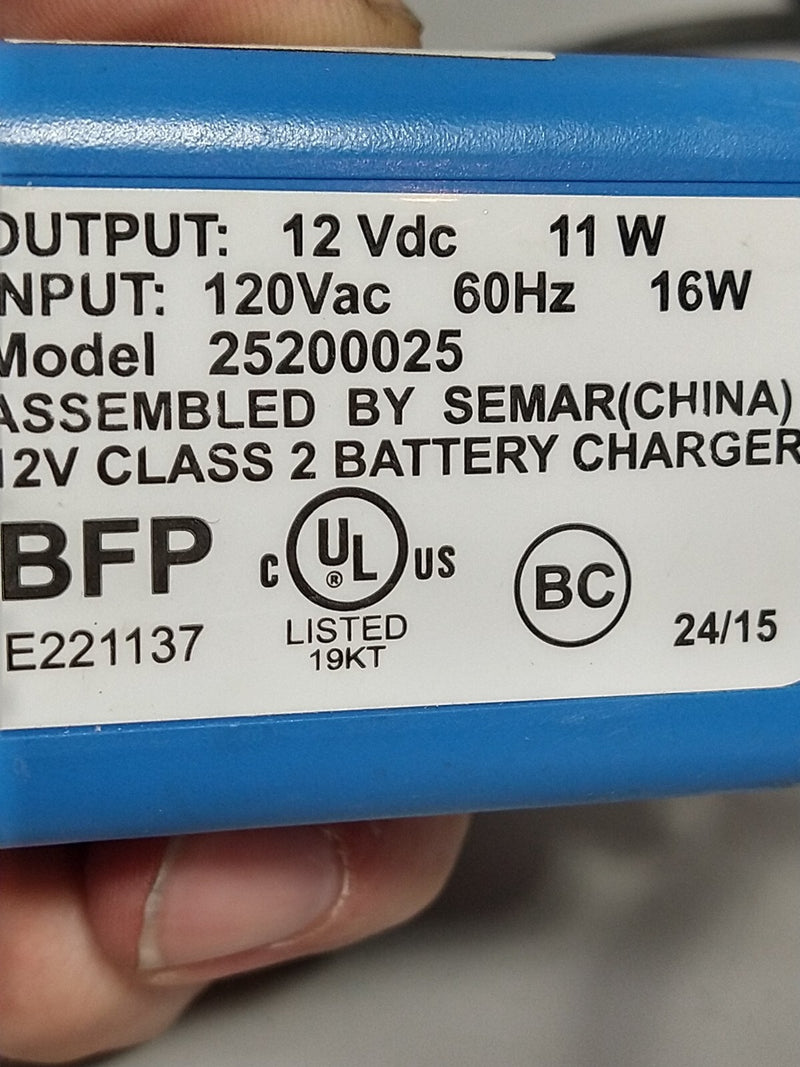 12V Blue Power Battery Charger Adapter Replacement for Ride-On Car Magic Cars 1