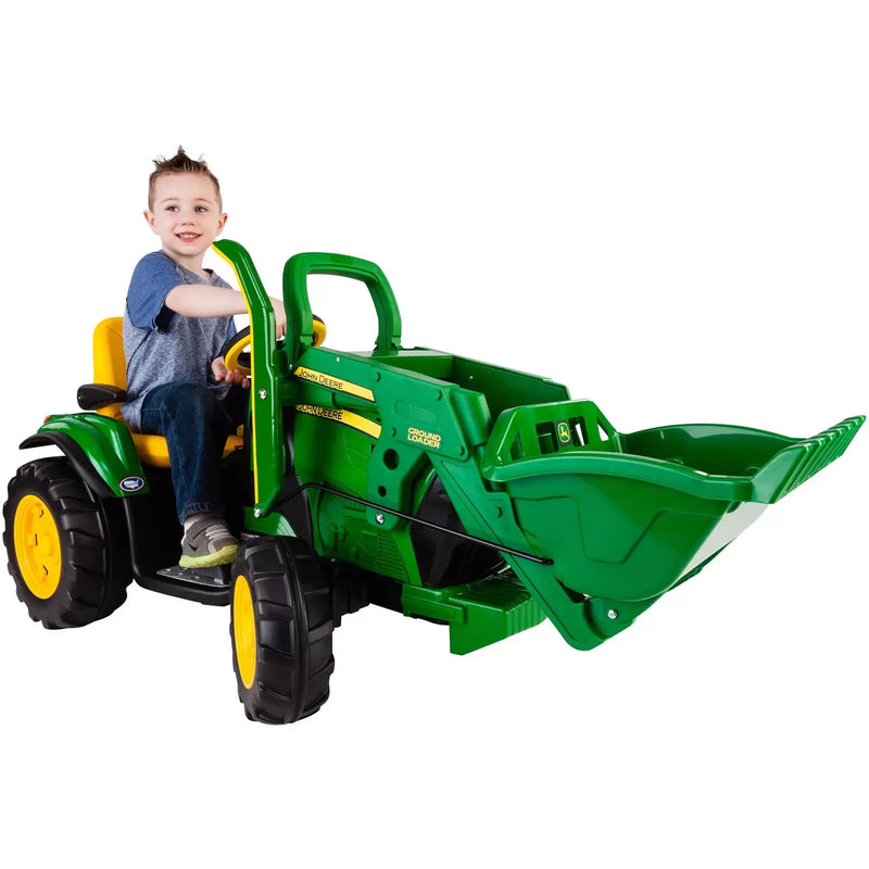 12V Battery-Powered John Deere Ground Loader Ride-On Vehicle Magic Cars 0