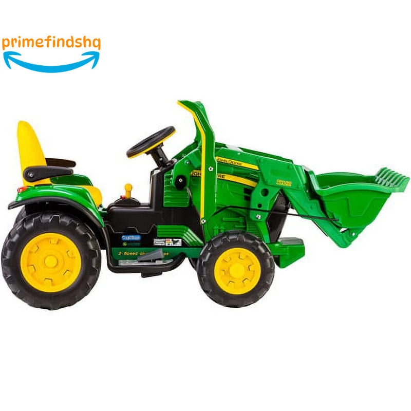 12-Volt Battery-Powered John Deere Ground Loader Ride-On Tractor Toy Magic Cars 1