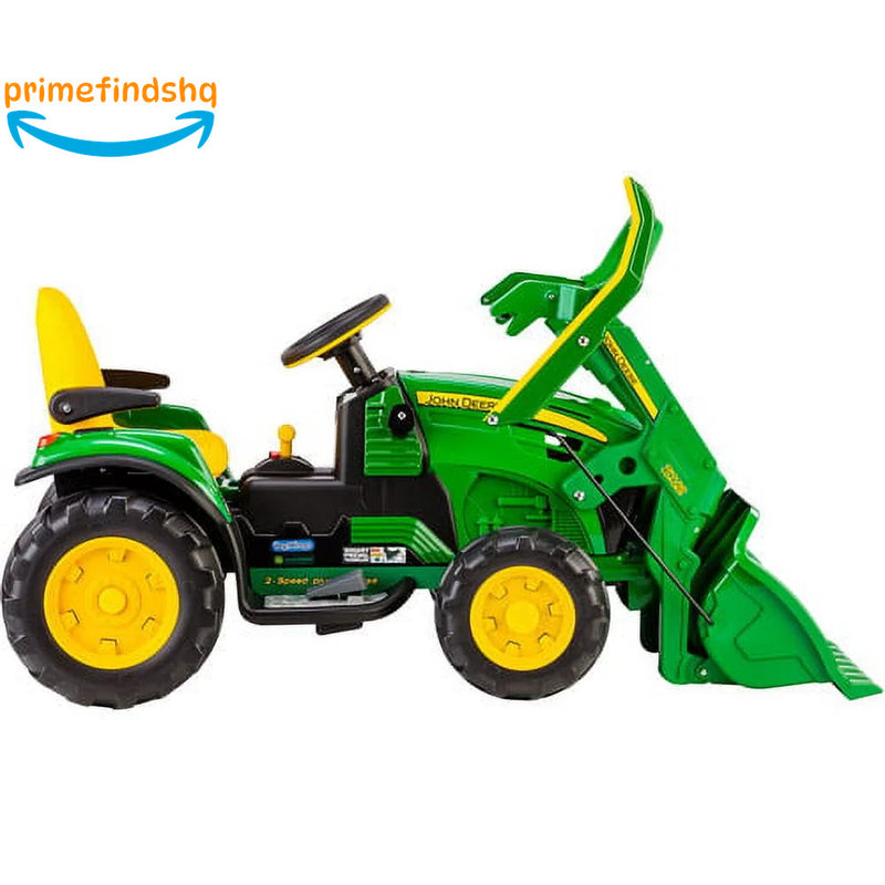 12-Volt Battery-Powered John Deere Ground Loader Ride-On Tractor Toy Magic Cars 2