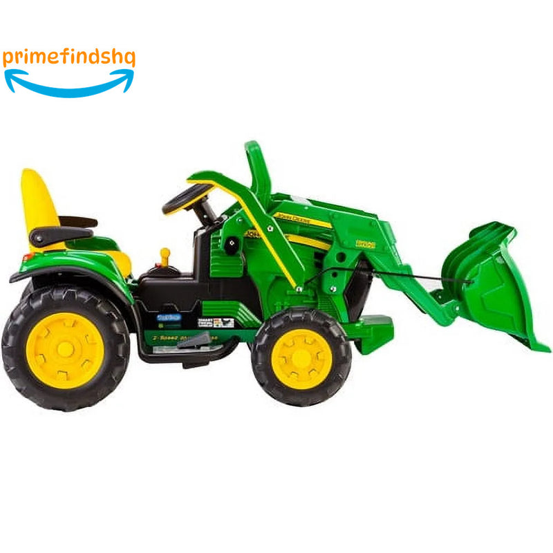 12-Volt Battery-Powered John Deere Ground Loader Ride-On Tractor Toy Magic Cars 3