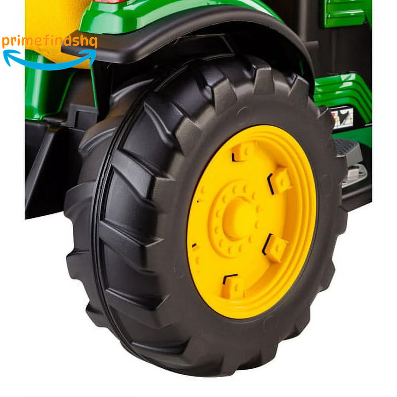 12-Volt Battery-Powered John Deere Ground Loader Ride-On Tractor Toy Magic Cars 5