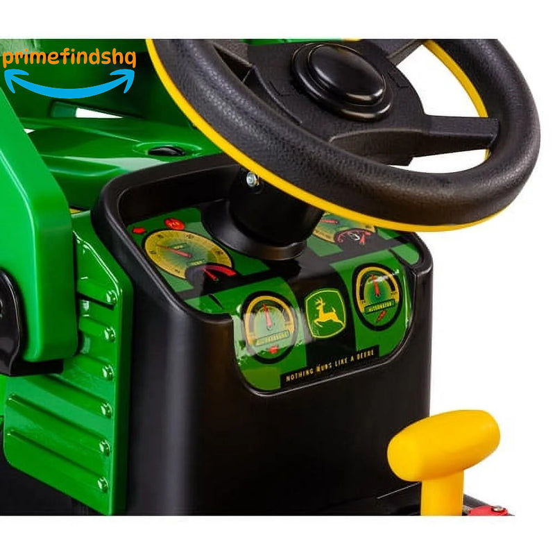 12-Volt Battery-Powered John Deere Ground Loader Ride-On Tractor Toy Magic Cars 9