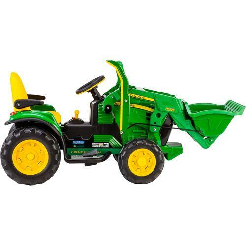 12-Volt Battery-Powered Ride-On John Deere Ground Loader Tractor Magic Cars 3