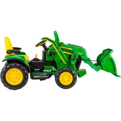 12-Volt Battery-Powered Ride-On John Deere Ground Loader Tractor Magic Cars 5