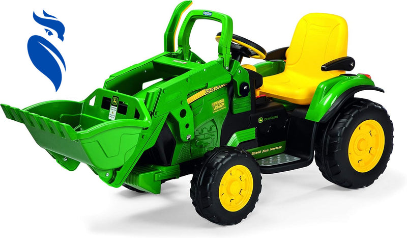 12-Volt Battery-Powered Ride-On John Deere Ground Loader Tractor Magic Cars 1