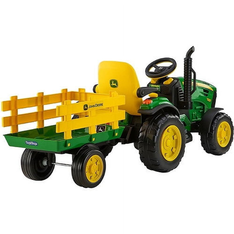 Perego John Deere 12 Volt Multi-Speed Ride-On Tractor with Trailer Magic Cars 3