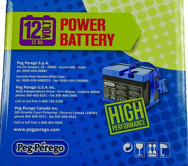 12V Replacement Battery Compatible with Peg Perego Ride-On Toys Magic Cars 6