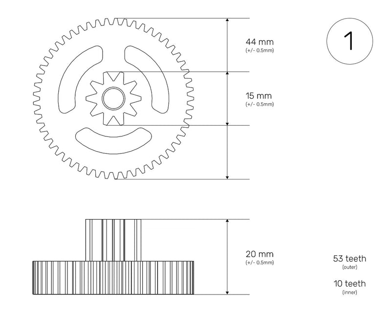 Replacement Motor Gears and Sprockets for Pedal Ride-On Toys Outlaw, Corral T-Rex, and Ranger 538 Magic Cars 3