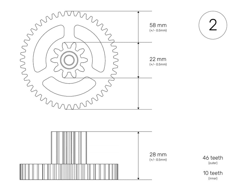 Replacement Motor Gears and Sprockets for Pedal Ride-On Toys Outlaw, Corral T-Rex, and Ranger 538 Magic Cars 4