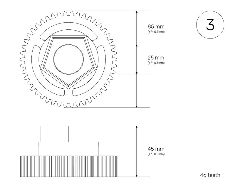 Replacement Motor Gears and Sprockets for Pedal Ride-On Toys Outlaw, Corral T-Rex, and Ranger 538 Magic Cars 5
