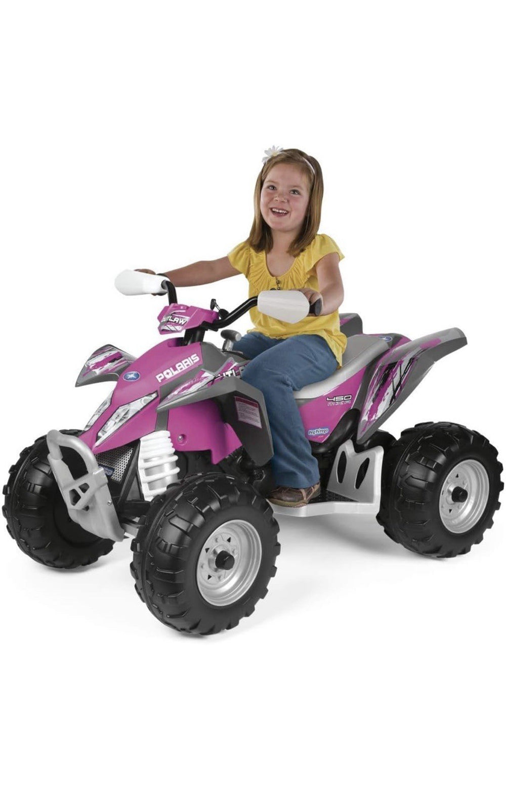 Polaris Outlaw Front Black Replacement Wheels for Ride-On Vehicle Free Warranty 1 Year / Free Custom License Plate