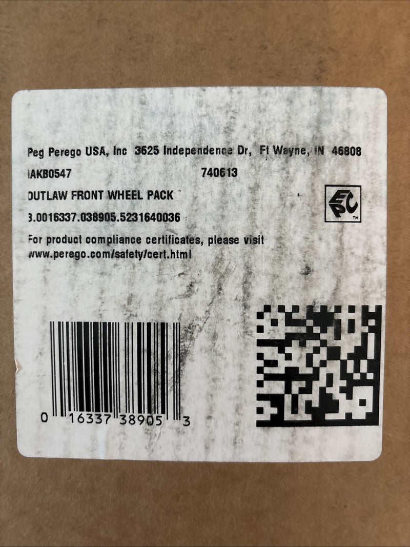 peg perego polaris replacement tires Polaris Outlaw Front Black Replacement Wheels for Ride-On Vehicle Free Warranty 1 Year