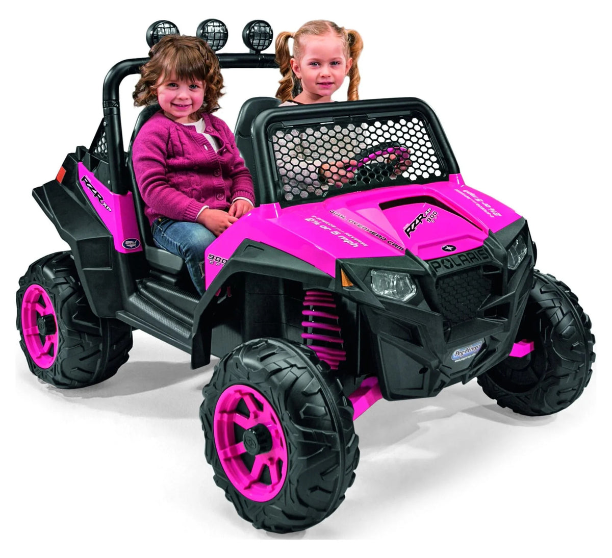 12V Battery-Powered Polaris Ranger RZR 900 Ride-On Toy in Red or Pink Pink / Free Warranty 1 Year / Custom License Plate