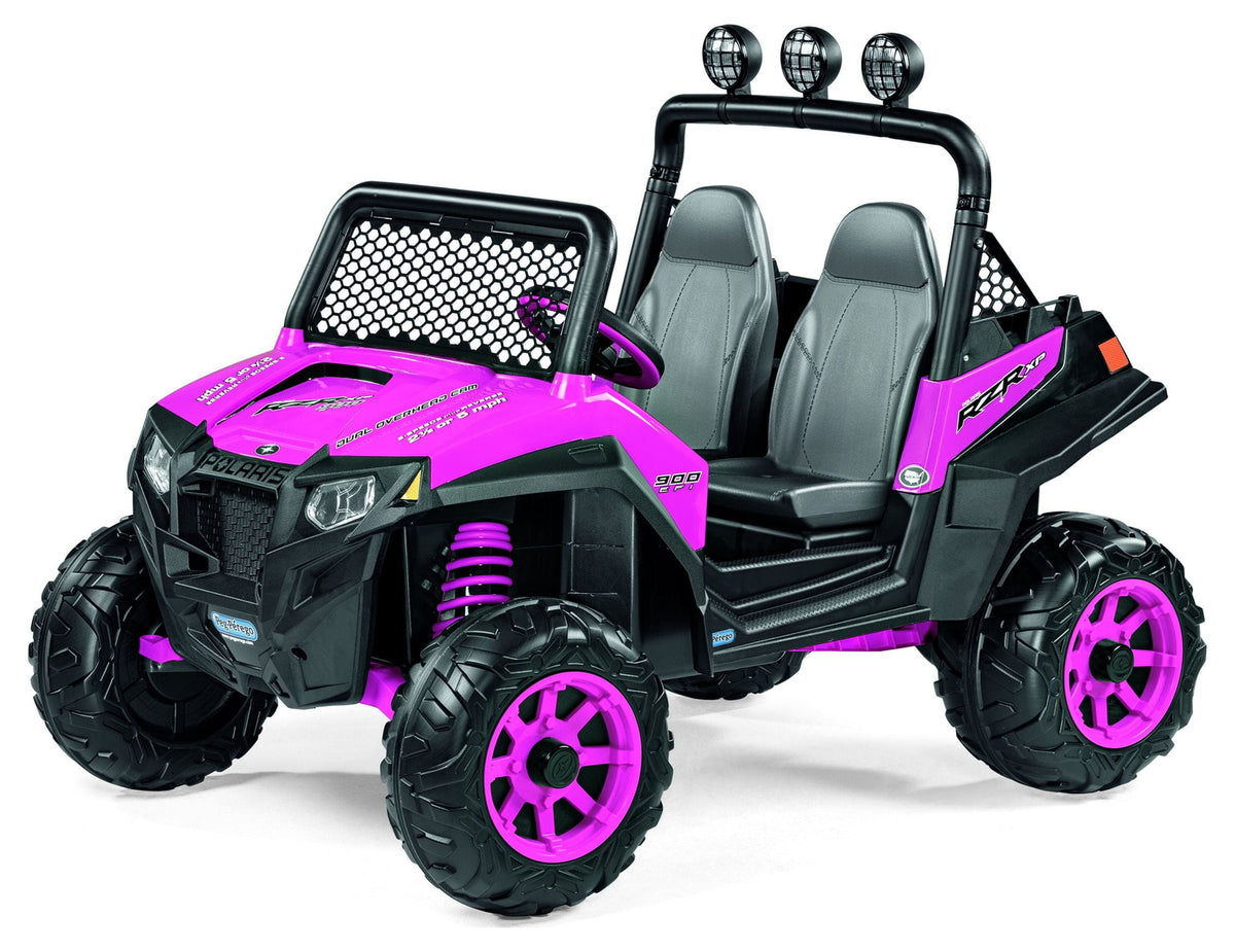 12V Battery-Powered Polaris Ranger RZR 900 Ride-On Toy in Red or Pink Pink / Free Warranty 1 Year / Custom License Plate