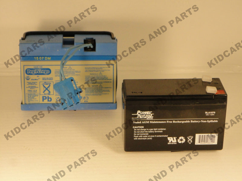 12V 8AH Slim Bare Replacement Battery for Peg-Perego Toys – No Wires or Plug Needed Magic Cars 1