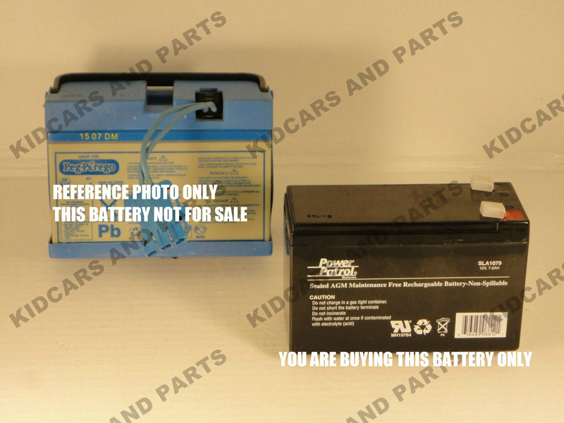 12V 8AH Slim Bare Replacement Battery for Peg-Perego Toys – No Wires or Plug Needed Magic Cars Variant 0