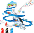 Musical Penguin Roller Coaster Race Track Playset Magic Cars Variant 0