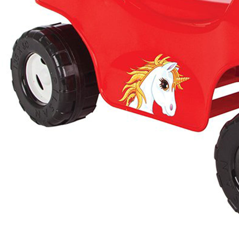 Hero Pedal-Free Kids Ride-On ATV Toy with Horn for Ages 3 and Up, Red Magic Cars 4