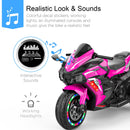 12V Pink Electric Three-Wheel Battery-Powered Ride-On Motorcycle for Kids Magic Cars 10