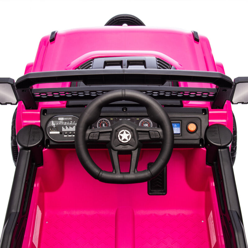 Pink 12V Electric Kids Ride-On Jeep Truck Toy with 6-Wheel Suspension and Remote Control Magic Cars 11