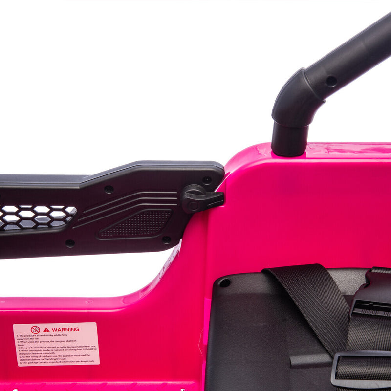 Pink 12V Electric Kids Ride-On Jeep Truck Toy with 6-Wheel Suspension and Remote Control Magic Cars 16