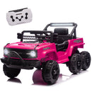 Pink 12V Electric Kids Ride-On Jeep Truck Toy with 6-Wheel Suspension and Remote Control Magic Cars 1