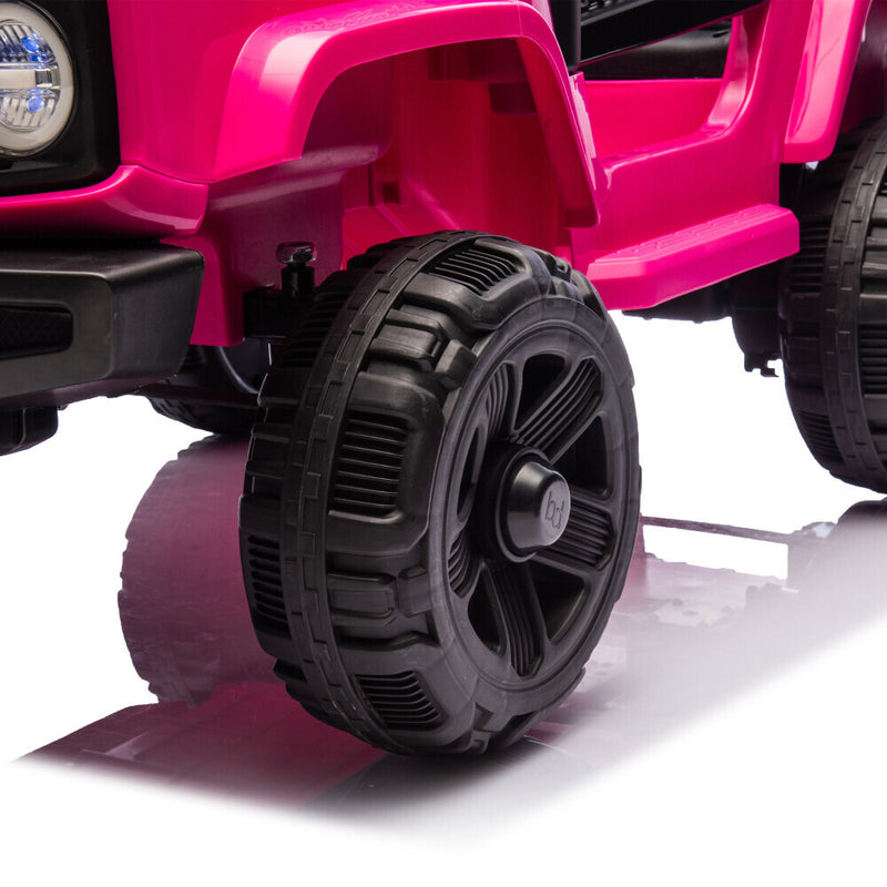 Pink 12V Electric Kids Ride-On Jeep Truck Toy with 6-Wheel Suspension and Remote Control Magic Cars 20