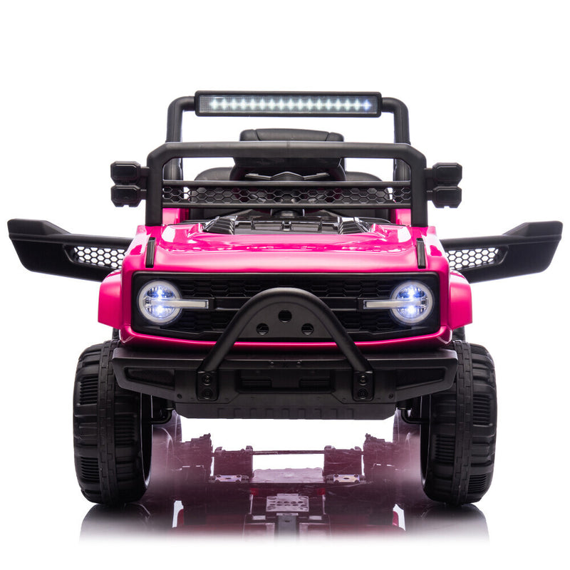 Pink 12V Electric Kids Ride-On Jeep Truck Toy with 6-Wheel Suspension and Remote Control Magic Cars 2