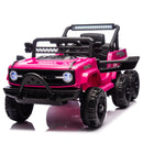 Pink 12V Electric Kids Ride-On Jeep Truck Toy with 6-Wheel Suspension and Remote Control Magic Cars 8
