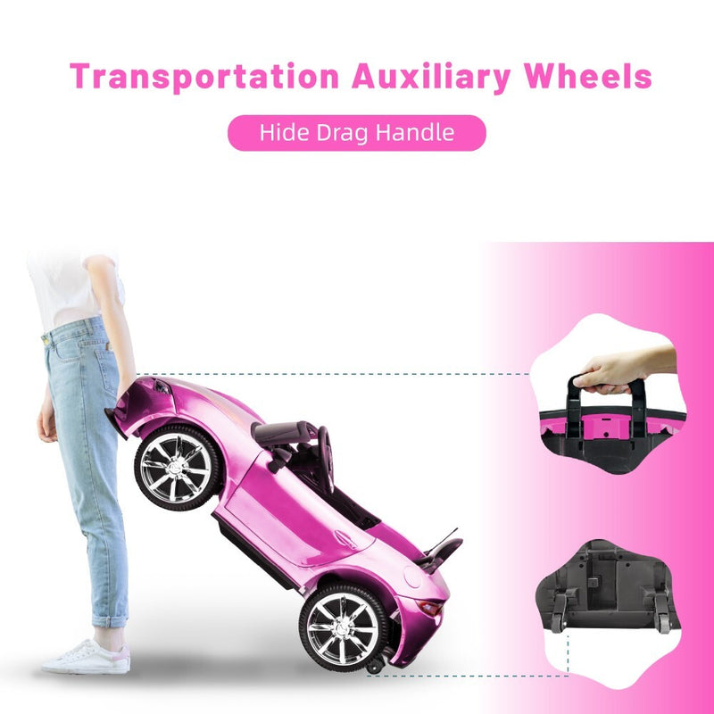 Pink 12V 2-Seater Ride-On Car with 2WD, Remote Control, Bluetooth, MP3, and LED Lights Magic Cars 5