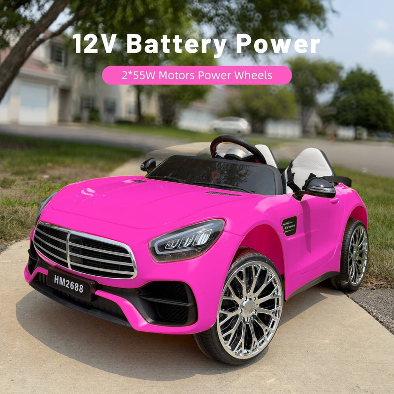 Pink 12V 2-Seater Ride-On Car with 2WD, Remote Control, Bluetooth, MP3, and LED Lights Magic Cars 6