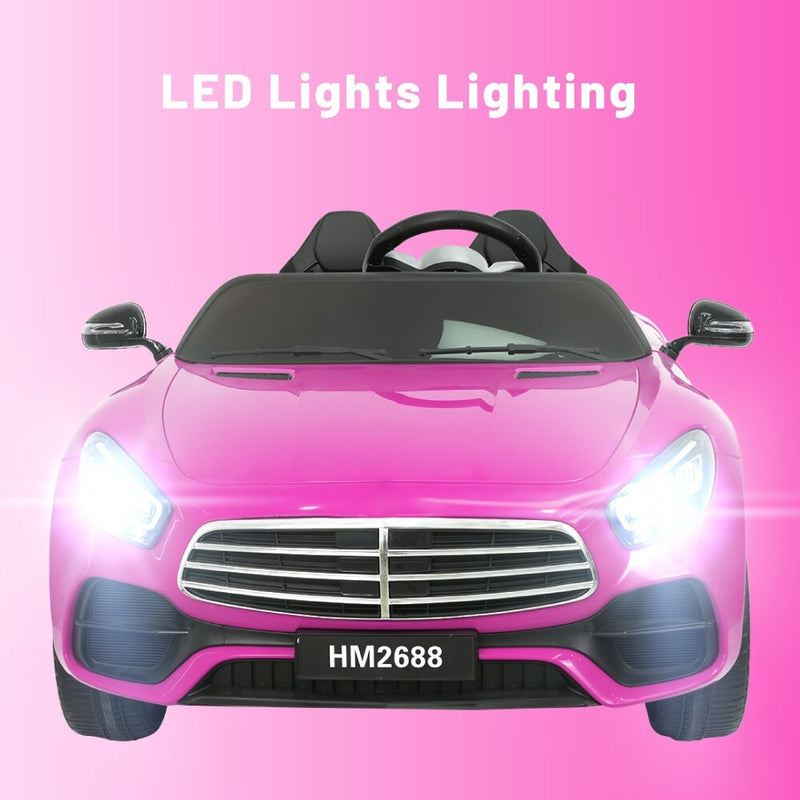 Pink 12V 2-Seater Ride-On Car with 2WD, Remote Control, Bluetooth, MP3, and LED Lights Magic Cars 7