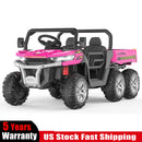 24V Pink 2-Seater Electric Ride-On Kids Dump Truck 4WD Off-Road with Remote Control Magic Cars 0